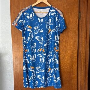 Adidas Farm Rio Blue Dress with Butterfly Pattern